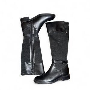 Blondo Women’s Size 7.5M Black Leather Tall Riding Boots Aqua Protect Waterproof